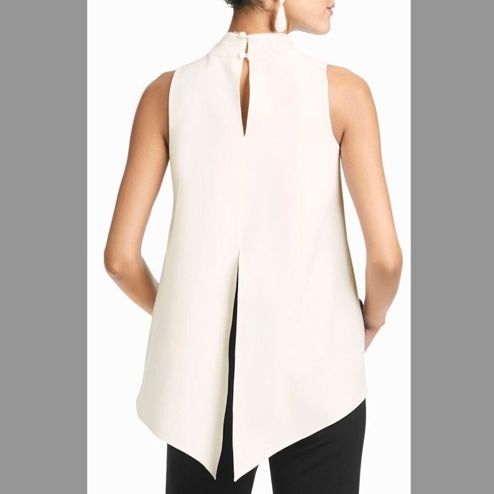 NWT Sachin + Babi "Keaton" Sequin Neck Sleeveless Blouse – Off-White – Small - Picture 2 of 10